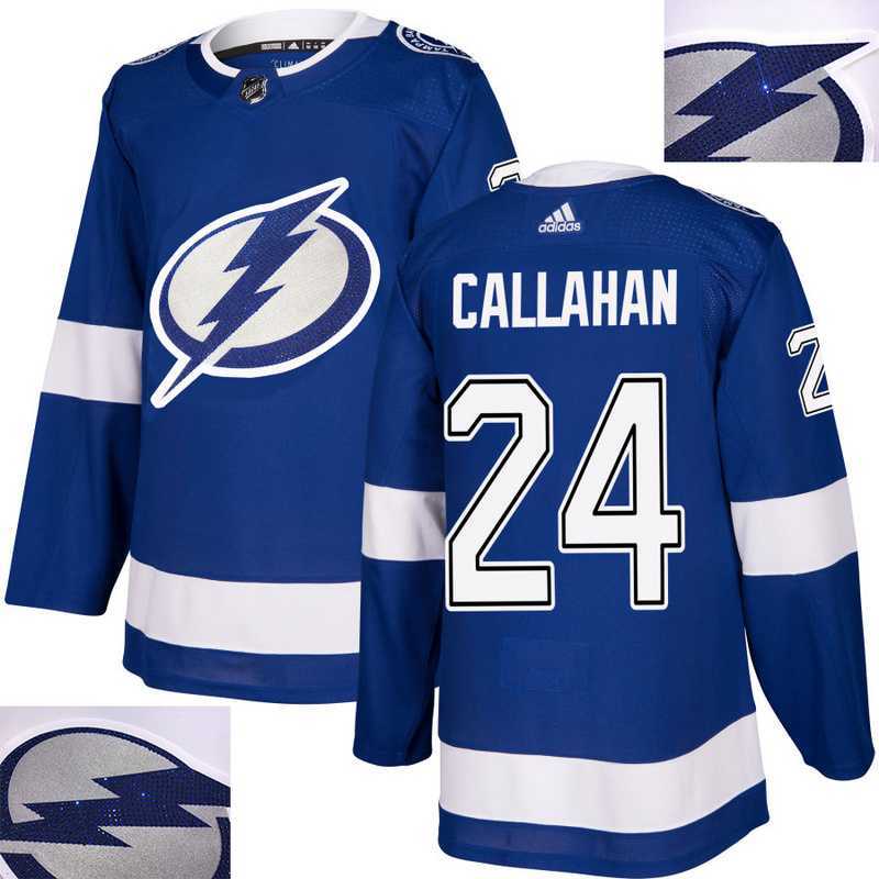 Lightning #24 Callahan Blue With Special Glittery Logo Adidas Jersey